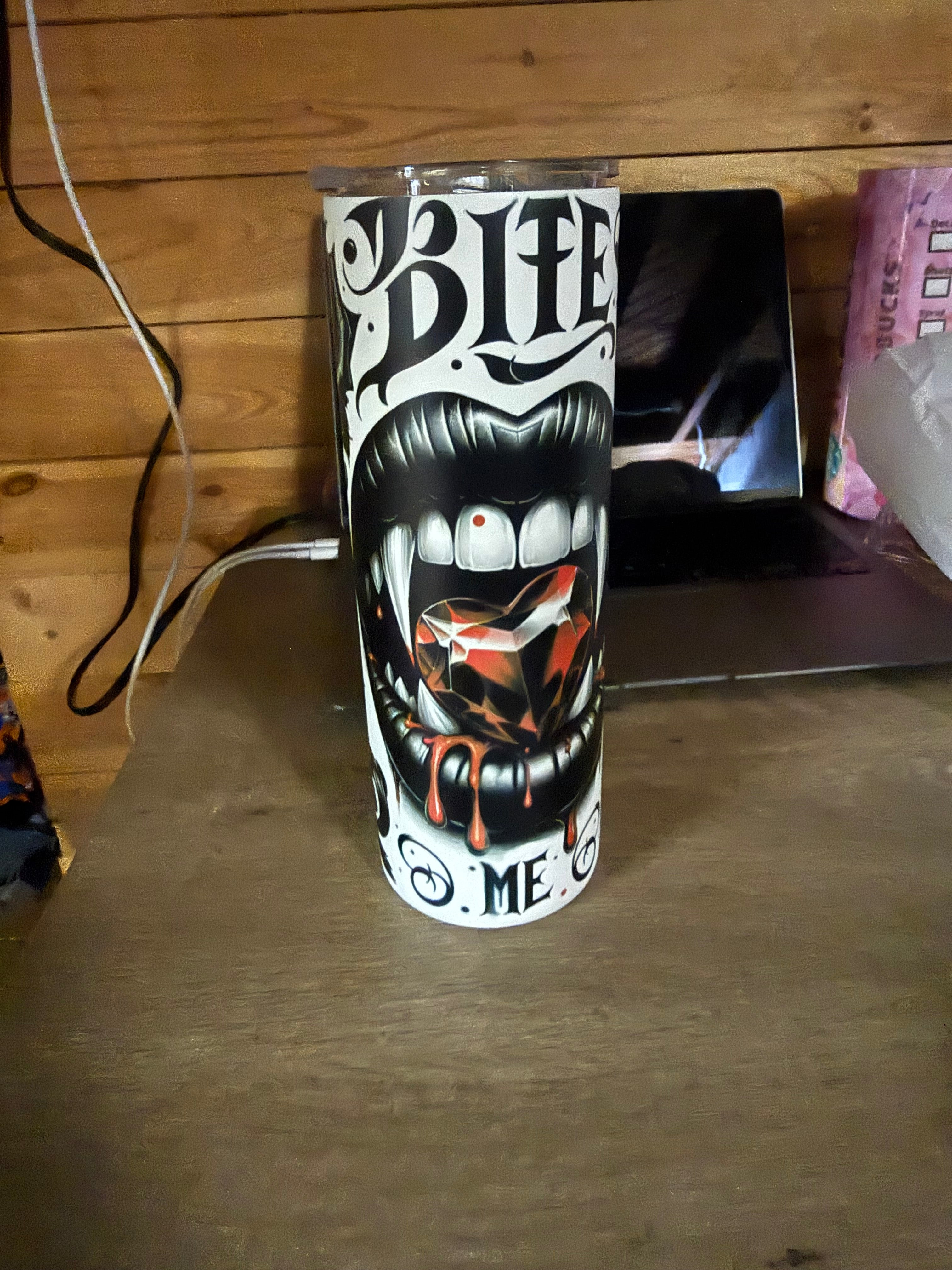 Bite me Glow in the dark Tumbler